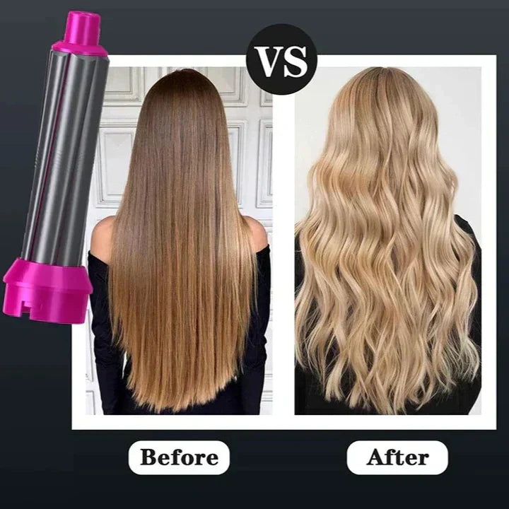 Professional 5-in-1 Hair Styler With Hot Brush & Dryer | All-in-One Solution