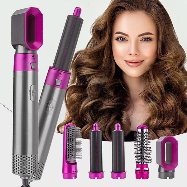 Professional 5-in-1 Hair Styler With Hot Brush & Dryer | All-in-One Solution